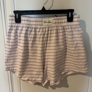 Eleven Eleven Striped Mini Shorts
